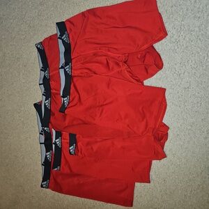 5 Pairs of Red Adidas Compression Boxers | Large Aeroready Athletic Briefs